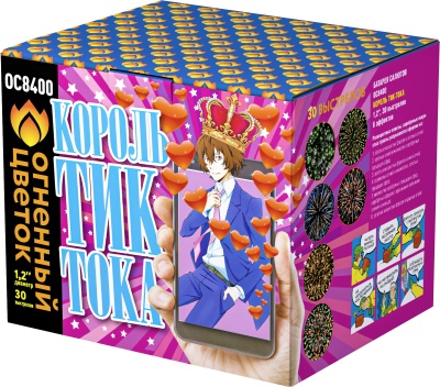 Король Тик-Тока Батарея салютов купить в Льгове | lgov.salutsklad.ru